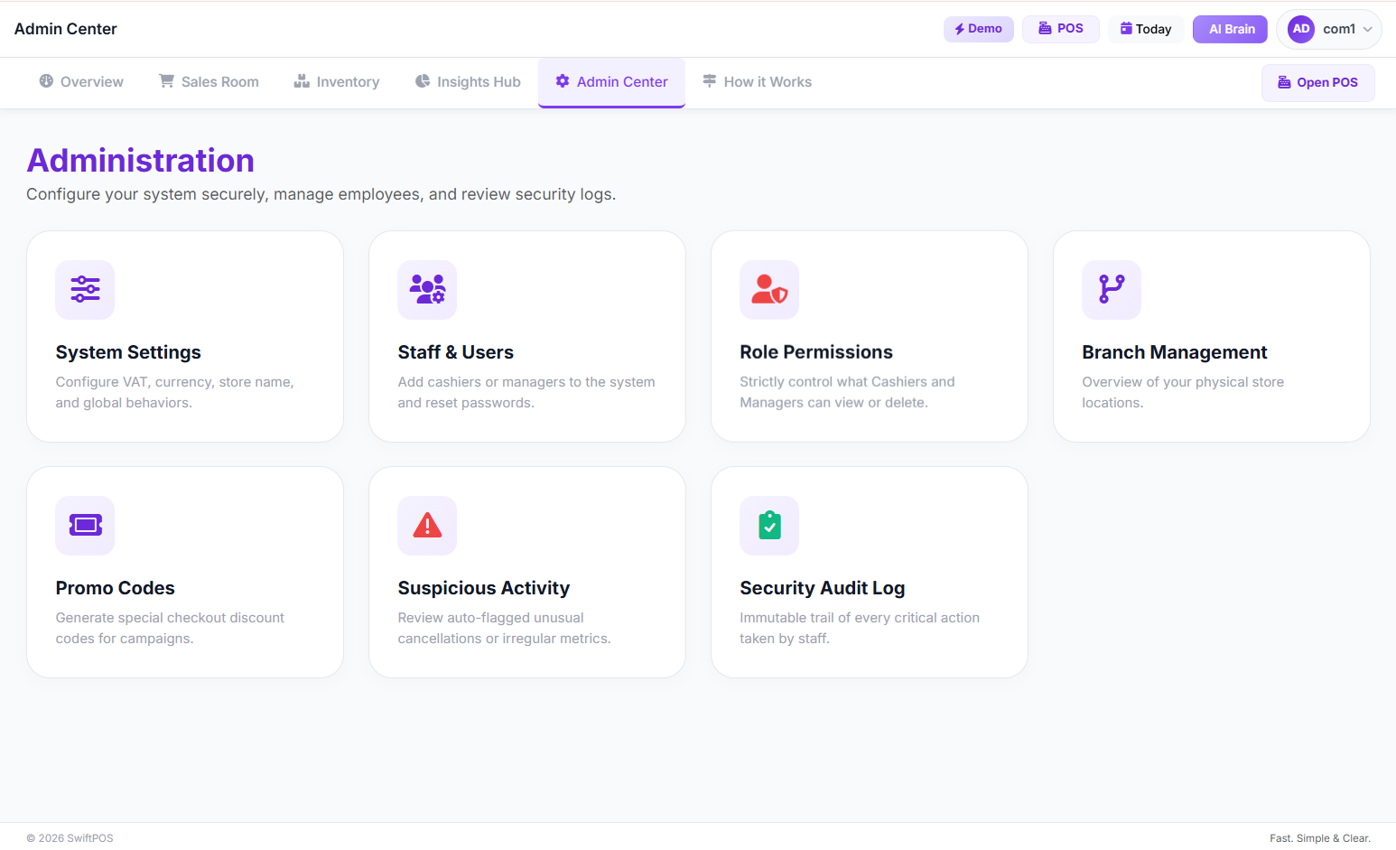 Admin Center Hub